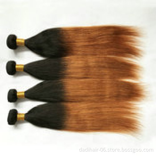 Factory direct sale natural indian remy straight hair weave mongolian malaysian closures T1b30